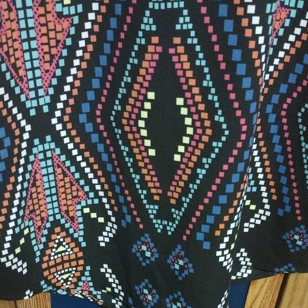 Xhilaration Multicolor Geometric Sleeveless Dress - Picture 5 of 5